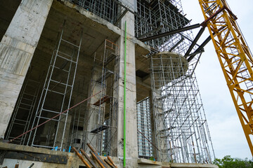 construction workers on a building site