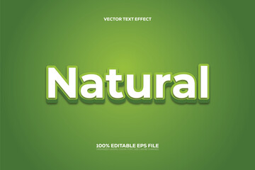 Natural 3D Style Editable Vector Text Effect.