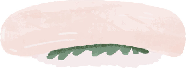 hand-drawn illustration of squid sushi
