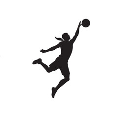 Dynamic Basketball Dunk Silhouette