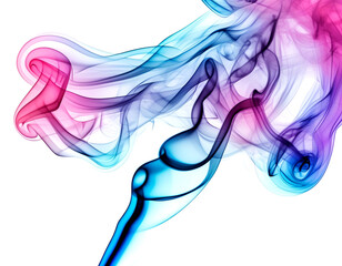 Colorful wisps of smoke dance gracefully in an artistic display of hues and shapes