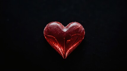 Fototapeta premium Love, Heart, Stone, Ruby, Red, Background, Black, Shiny