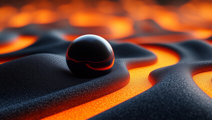 abstract wallpaper background screen, for business, for bank, for finance, for interior, for painting, for wall pictures, for photo frames, for office, for rooms. Abstract ball, black orange glowing