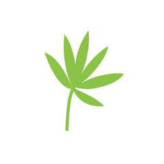 vector green tropical leaf