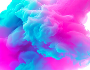Fototapeta premium Swirling clouds of vibrant pink and blue colors blend together in a mesmerizing display