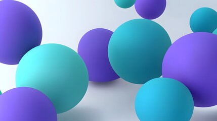 Abstract 3d render of colorful spheres, modern background design