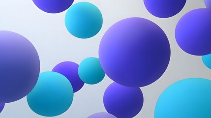 Abstract 3d render of colorful spheres, modern background design