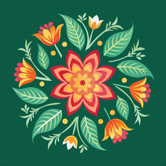 floral vector, Floral Templates in Illustrator, Vector, Image - FREE Download, Floral composition with colorful flower, colorful floral vector