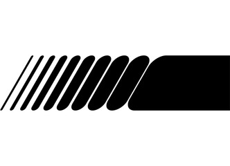 Obraz premium Black striped pattern on white background vector design element. Modern vector background. Place for text