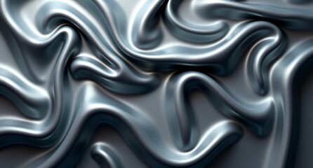 Obraz premium A bloodstone alloy background with dynamic folds, chrome plating, and nickel accents. Flowing shimmering gabardine textures enhance the highly detailed oil-draped surface.