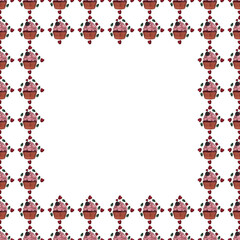 Pink berries Cupcake watercolor pattern illustration on transparent background