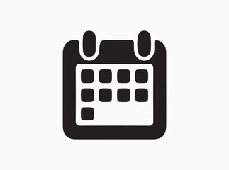Flat calendar Icon. Calendar on the wall. Vector illustration.