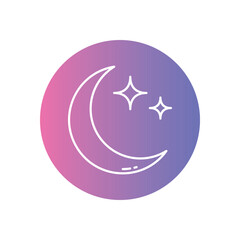 New Moon vector icon stock illustration