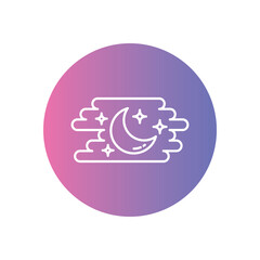 Night Sky vector icon stock illustration