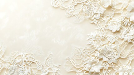 A light, airy cream-colored background with a delicate, lace-like pattern adding elegance and texture