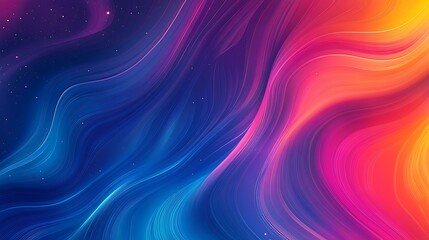 Obraz premium A vibrant, multi-colored background with swirling patterns and a gradient effect, creating a dynamic visual impact