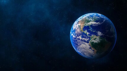 A stunning view of Earth from space, showcasing its vibrant colors and surrounding cosmic atmosphere.