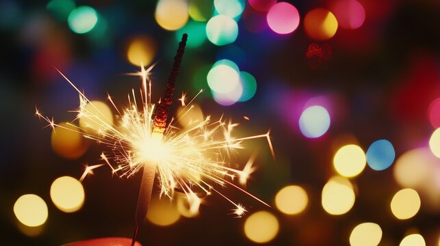 Vibrant New Year's Eve Party with Sparklers