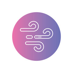 Wind Gust vector icon stock illustration
