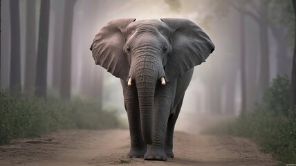 Obraz premium The graceful African elephant