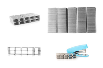 Staples isolated on white background office tool