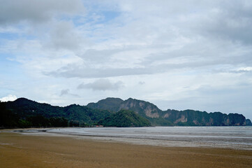 View of low tide. Andaman sea