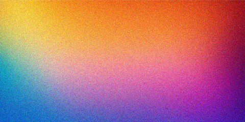 Colorful Gradient Background with Noise Texture Effects. glowing Vibrant grainy gradient background, colorful noise texture, retro banner poster cover backdrop header design.	