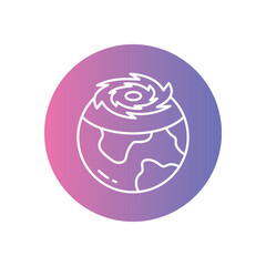 Polar Vortex vector icon stock illustration