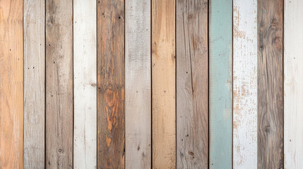 Colorful wooden planks background, perfect for creative projects and design work.