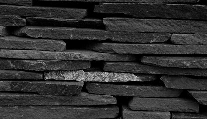 Dark Flat Decorative Stones Stacked One On Another Stock Image 
