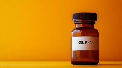 Brown Medicine Bottle with GLP Label