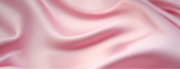 Obraz premium Light pink elegant silk fabric background. Textile texture. Vector illustration 