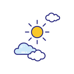 Clear Sky vector icon stock illustration