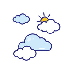 Overcast vector icon stock illustration