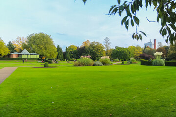 Autumn time in a park in the UK.