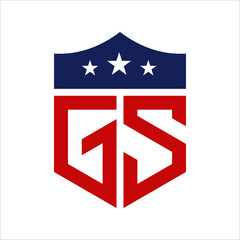 Patriotic GS Logo Design. Letter GS Patriotic American Logo Design for Political Campaign and any USA Event.