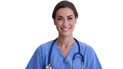 A doctor on a transparent background, png