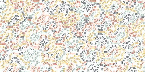 Colorful turing pattern vector background. Creative minimalist style art background for children or trendy design with basic shapes. Simple childish scribble