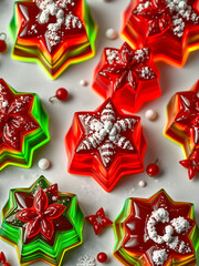 Christmas themed colored gels. Generative AI