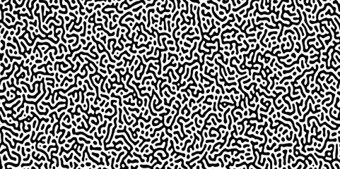 Abstract organic seamless vector pattern Simple flat black and white backdrop