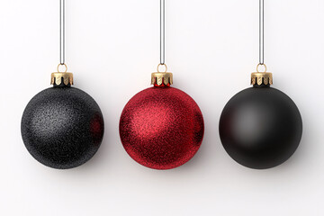 Discover the charm of these elegant holiday ornaments featuring a striking combination of black and red decorative baubles perfect for your festive celebrations