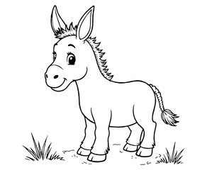 Donkey Coloring Pages For Kids