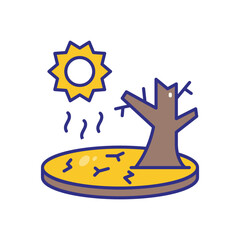 Drought vector icon stock illustration