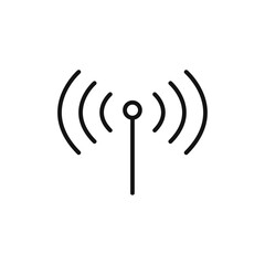 Antenna icon Thin line art isolated