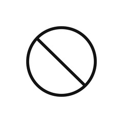 Cancel icon Thin line art isolated