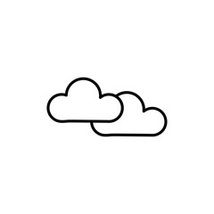 Cloud icon Thin line art isolated