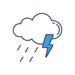 Thunderstorm vector icon stock illustration