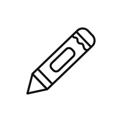 Crayon icon Thin line art isolated