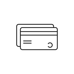 Obraz premium Credit card icon Thin line art isolated
