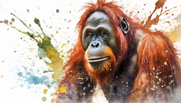 Lively orangutan